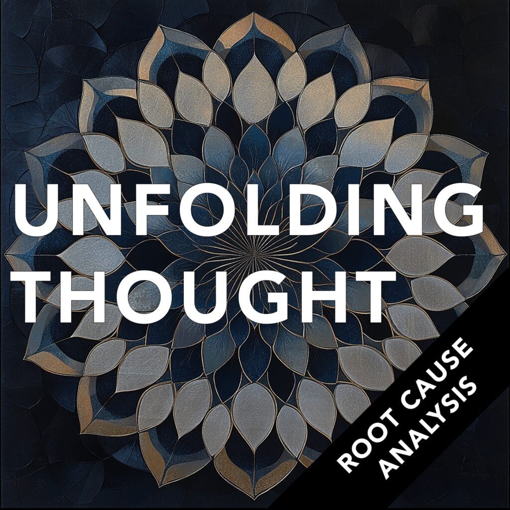 The Unfolding Thought Podcast episode artwork: Root Cause Analysis – Business Meditation